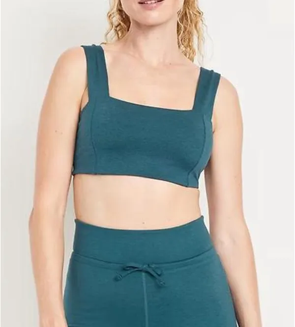 Teal blue seamless sports bra - Image 3