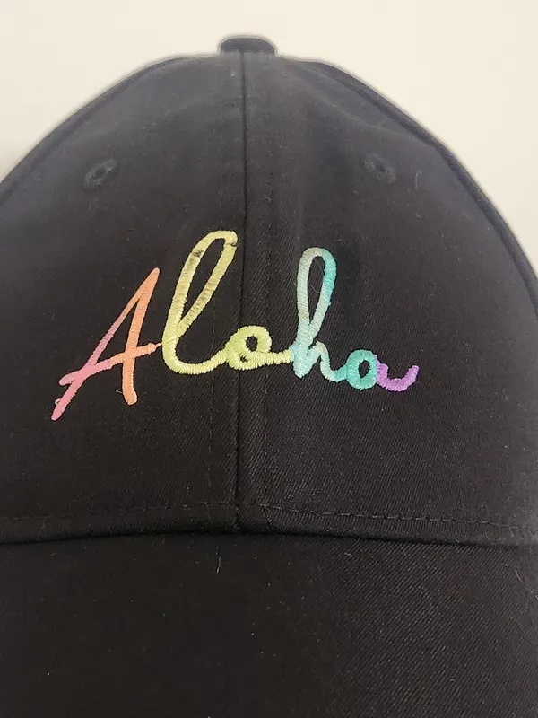Tommy Bahama Black Embroidered Aloha Adjustable Hat One Size - Image 3
