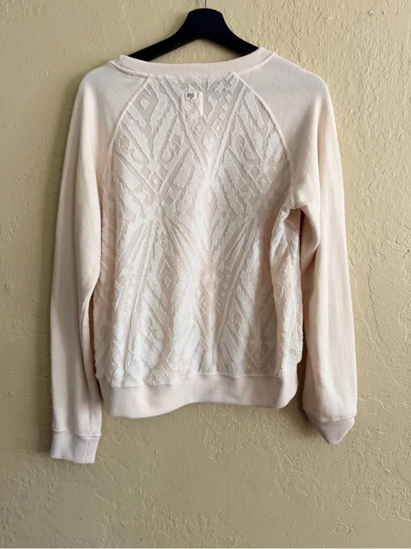 Billabong Cream Textured Crewneck Sweater - Image 2