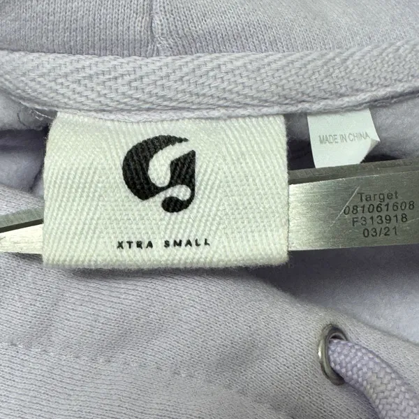 Glossier Limited Edition Embroidered Lavender Hoodie XS Oversized Women's - Image 9