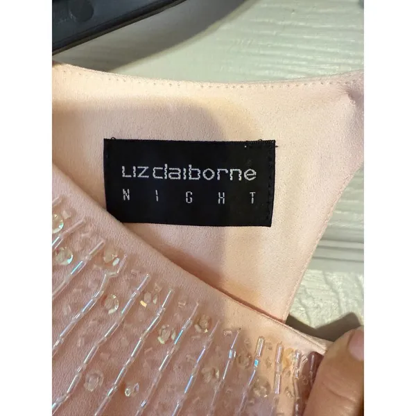 Vintage Liz Claiborne Night Pink‎ Formal Dress Size 10 - Image 7
