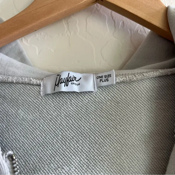 The Mayfair Group Made You Smile Chrome Zip-Up Hoodie - One Size Plus - Image 6