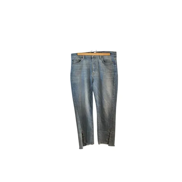 7 For All Mankind Ring-Detail Straight Jeans Riviera statement cropped capris - Image 4
