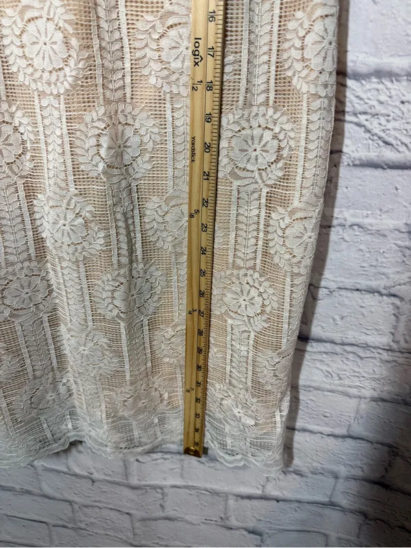 Lulu's NWT Cream Lace Midi Slip Dress with Floral Motif, XL - Image 4