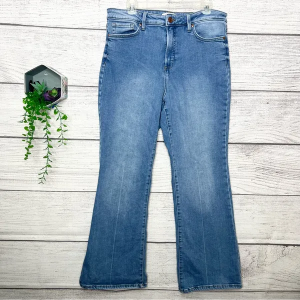 LC Lauren Conrad Classic Light Blue High Rise Flare Jeans Size 14 - Image 10