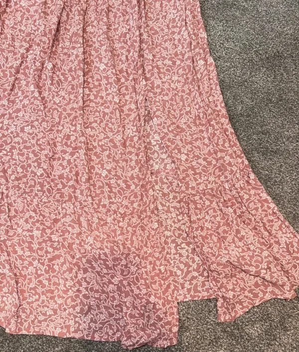 Hint of Blush Pink Floral Dress - Image 2