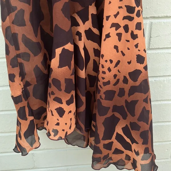 Giraffe print slip dress woman’s size small - Image 6