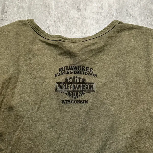 Harley Davidson Y2k Wisconsin Top Green - Image 3