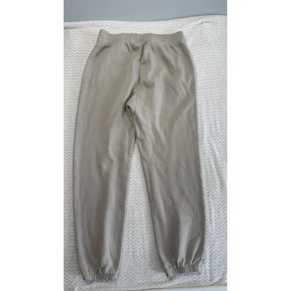 Nike Sportswear Essential Women's Fleece Pintuck Jogger Pants Khaki Large 4425 - Image 2