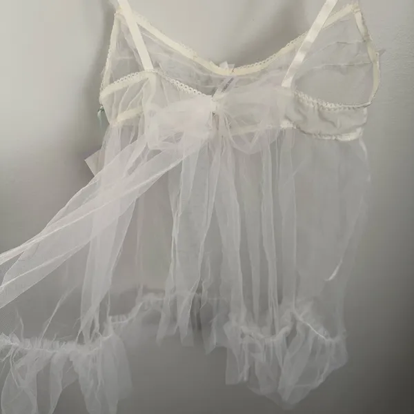 Victoria’s Secret Large‎ NEW I Do Bridal Babydoll Slip Bridal Sheer Lolita Bow - Image 7
