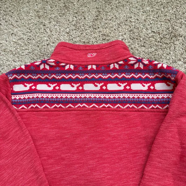 Vineyard Vines Women’s Pink Whale Fair Isle Pullover  - Image 10