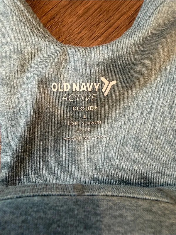 Old Navy Active Cloud+ Green Racerback Sports Bra Size Large - C73-015 - Image 2