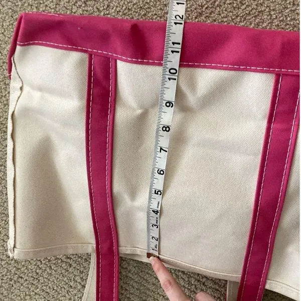 NEW L.L. Bean Boat and Tote Medium Shoulder Bag Long Handles Peony Pink NWOT - Image 7