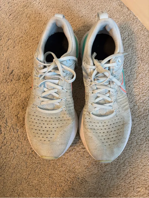 Nike Women’s Athletic Shoes - Light Blue with Coral and Mint Accents - Image 3