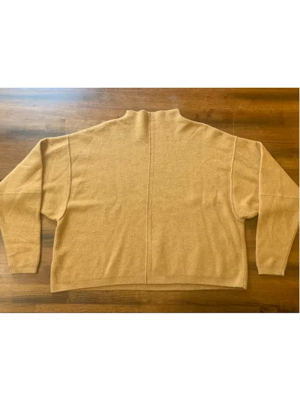 Free People Sweater Large Gold Tan - Image 8