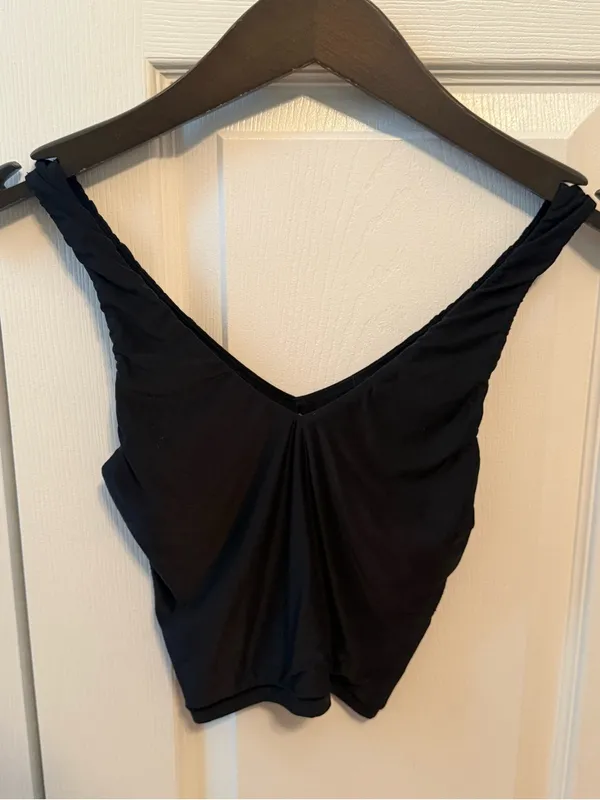 Aerie Smoothez Double V Tank in Black - Image 3