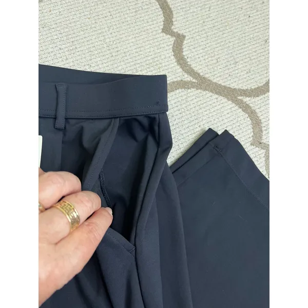 HALARA black Cropped Wide Leg Pleated Pull On Pants XL NWT Pockets 02820584 - Image 14