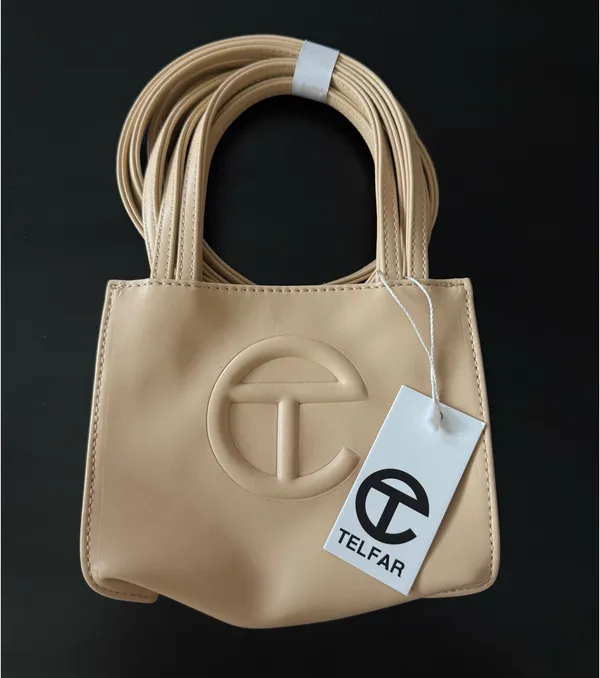 Telfar Small Shopping Bag Cream Crossbody - Image 6