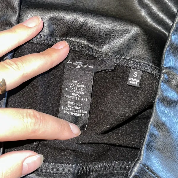 7 For All Mankind Vegan Faux Leather Leggings - Image 3