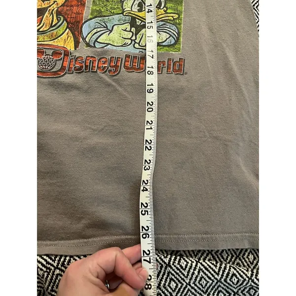 Disney Parks Mickey And Friends Color Block T-shirt Grey Adult Unisex Medium - Image 4