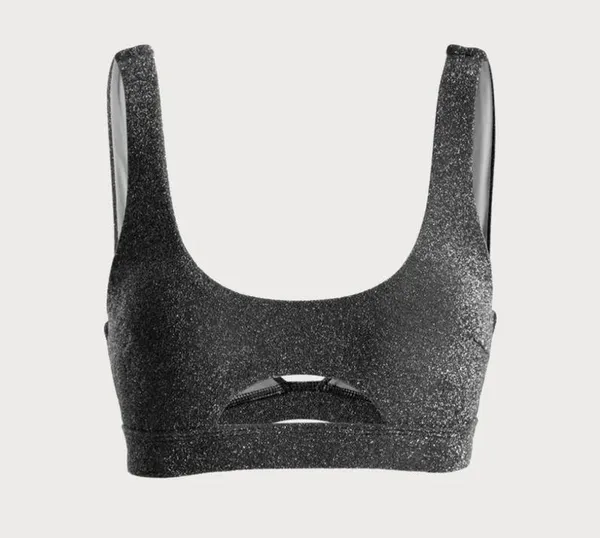 Berlook Black Lurex Cut Out Bikini Top ONLY 18 - Image 5