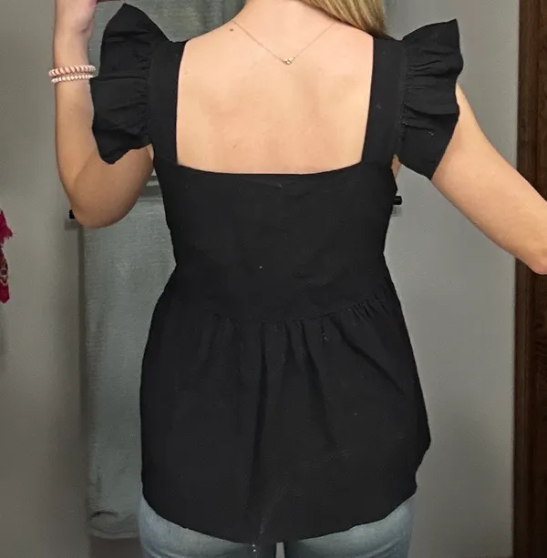 Boutique Black Blouse - Image 2