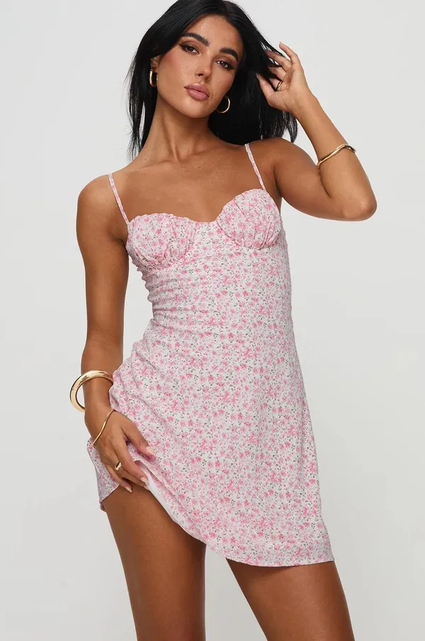 Princess Polly Pink Floral Mini Dress - Image 2
