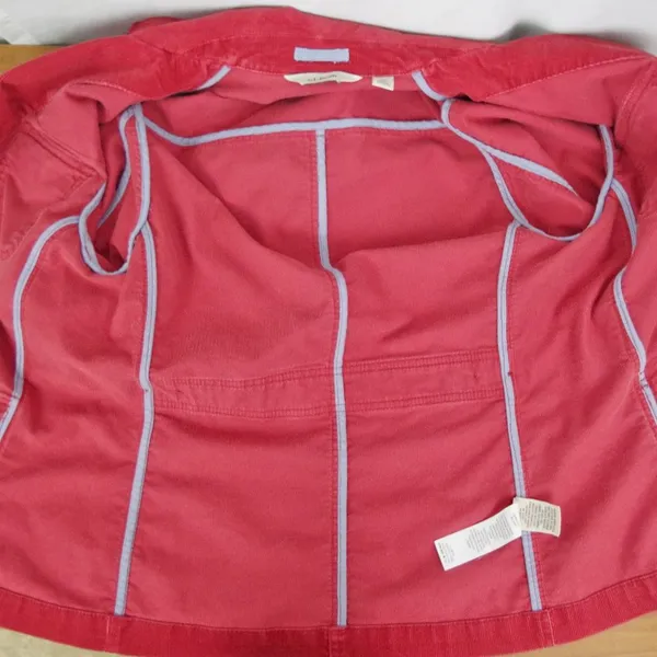 LL Bean Shooting Styled Red Corduroy Jacket XS - Image 3