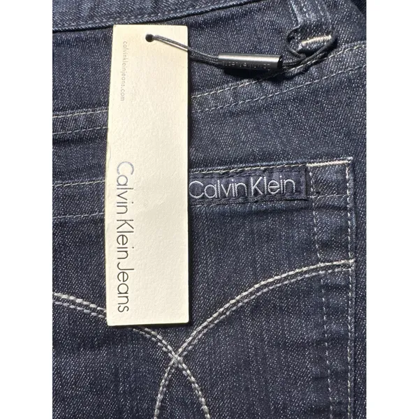 Calvin Klein Jeans Skinny Dark Wash Denim‎ WB98A64 Blue Womens 28/6 NEW - Image 4