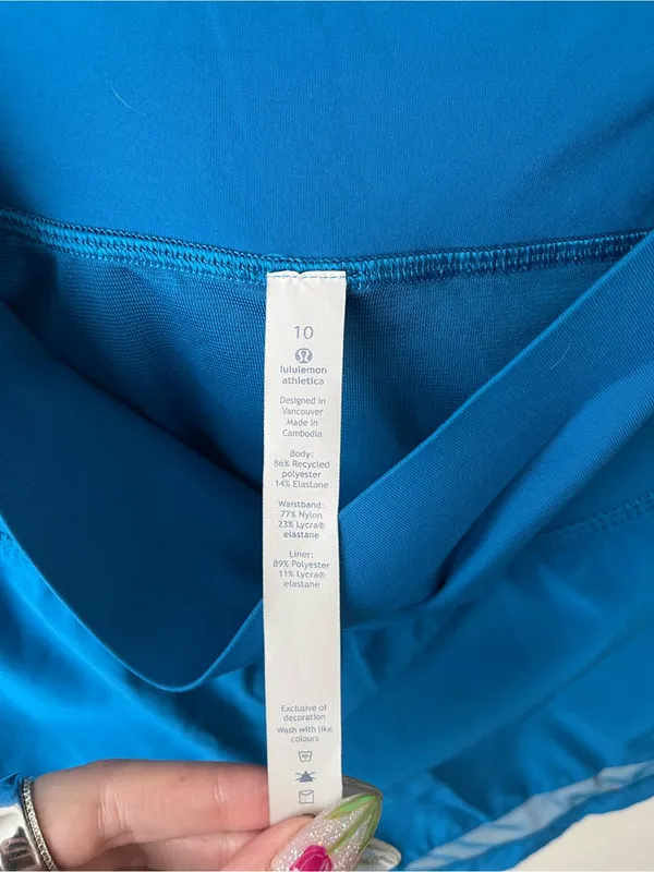Lululemon Pace Perfect Athletic Shorts Whirlpool Blue Size Women’s 10 - Image 8