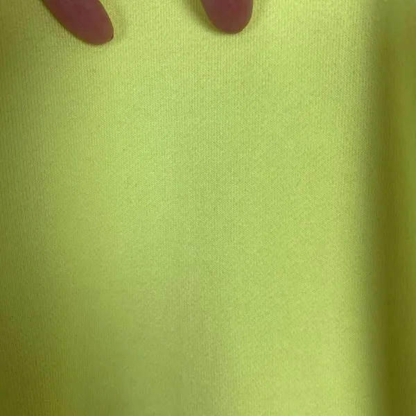Teddy Fresh Hoodie Womens XL Highlighter‎ Neon Yellow Cropped 100% Cotton Beaded - Image 5