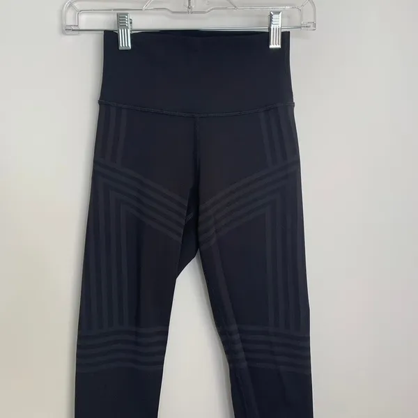 Alo Leggings Grey Black Womens High Rise XS - Image 9