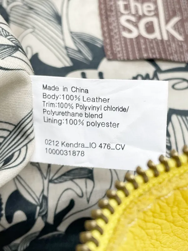 The Sak Kendra Hobo Shoulder Bag Mustard Yellow Leather Slouchy Zip Pocket Purse - Image 11