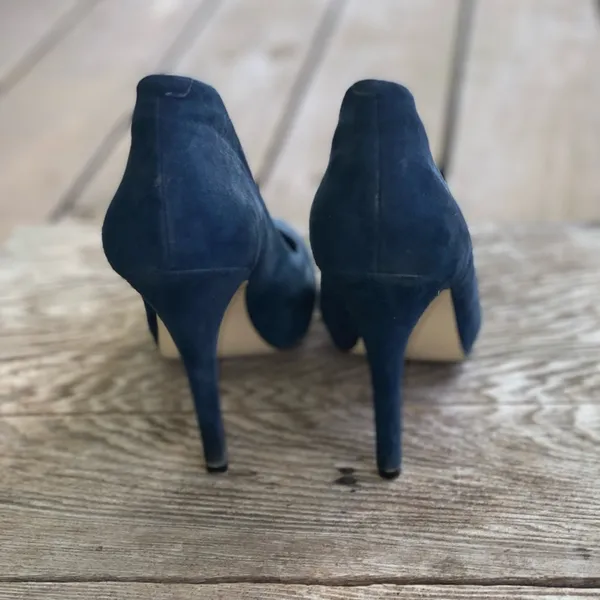 BCBGeneration Blue Suede Pumps - Image 3