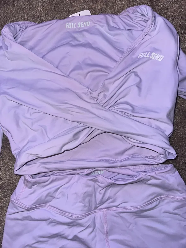 Full Send purple workout set - Image 2