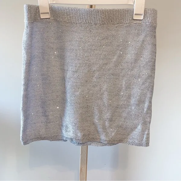 Wild Fable Sequin Mini‎ Skirt Light Aqua Blue - Image 2