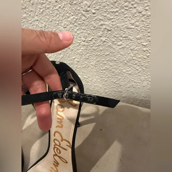 Sam Edelman Black‎ Ankle Strap Heels Size 6.5 - Image 9