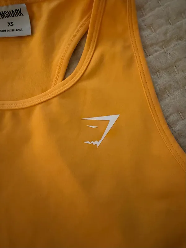 Gymshark Orange active racerback cropped tank - Image 2