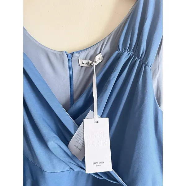 Grace Karin‎ Blue Fit & Flare Dress - Size 2X Classic Style Plus Women’s NWT - Image 2