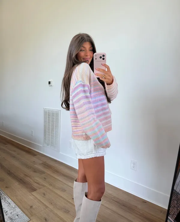 These Three Boutique Striped sweater cardigan - Image 2