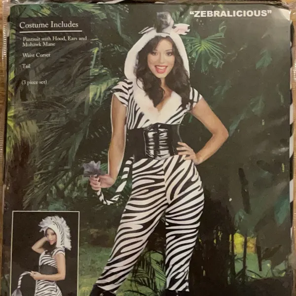🎉Sale🎉 Sexy Zebra Costume Size Extra Small Black - Image 13