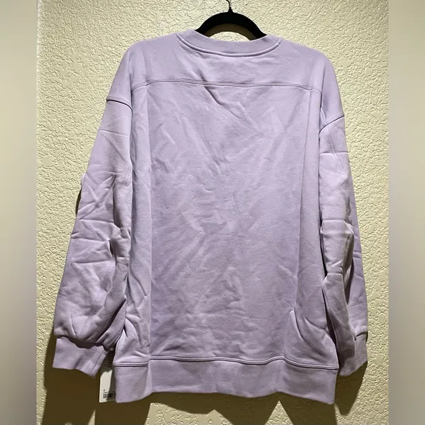 Lululemon NWT Perfectly Oversized Crewneck Sweatshirt Lilac Smoke Size 6 graphic - Image 5