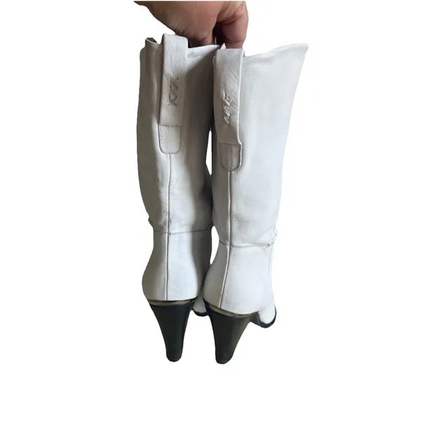 FREE PEOPLE Sz 10 /41 STEVIE MID BOOT IN WHITE Leather - Image 5