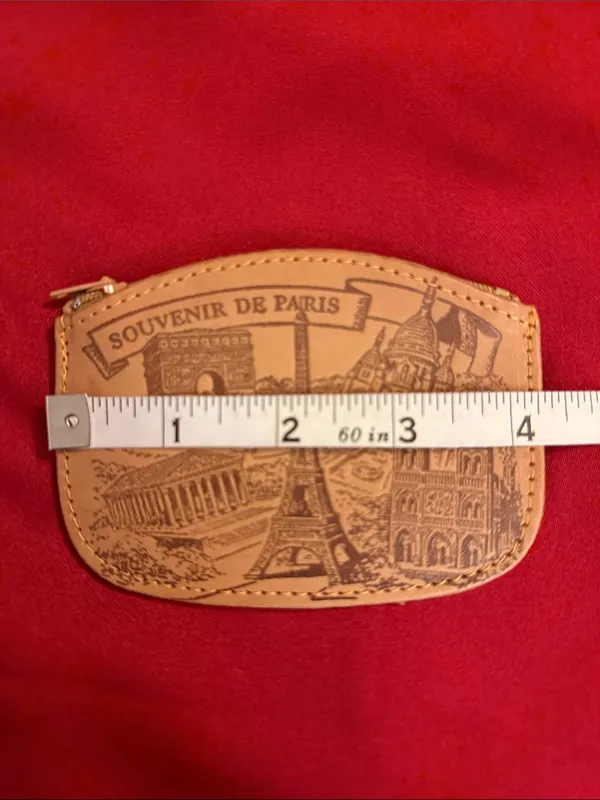 Paris Souvenir Leather Coin Pouch - Image 5