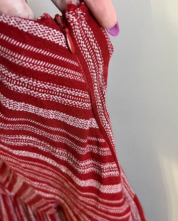 One Clothing Red Striped Romper - Image 6