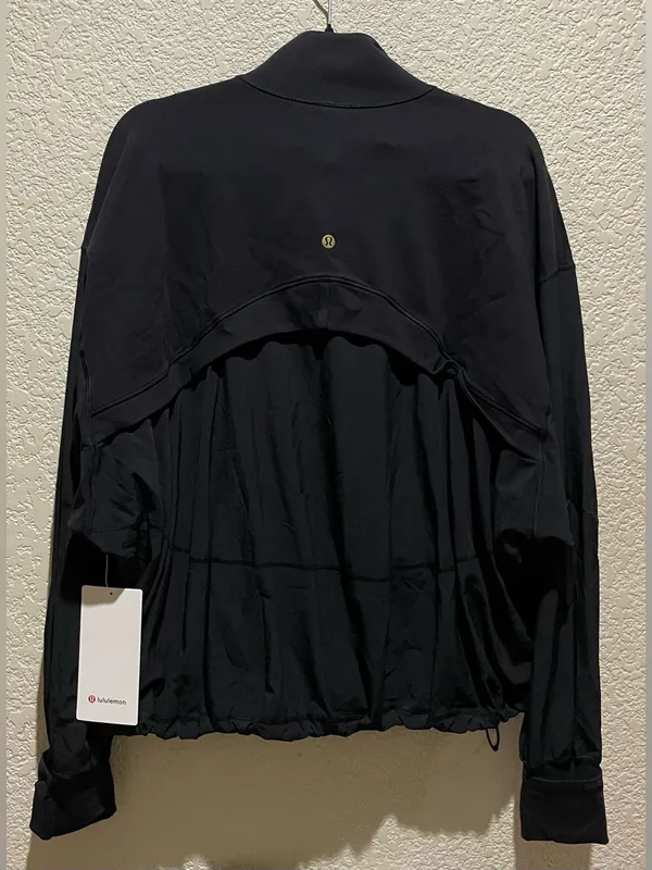 Lululemon Define Relaxed Fit Luon Full Zip Jacket Black Gold Size 10 NWT - Image 8