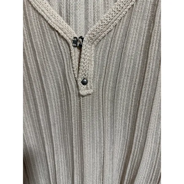Free People Ribs & Ruffles Tunic Sweater Ivory Women's Size‎ Medium - Image 9