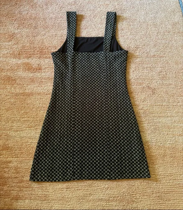 Free People Black Cream Textured Knit Mini Dress Size M - Image 7
