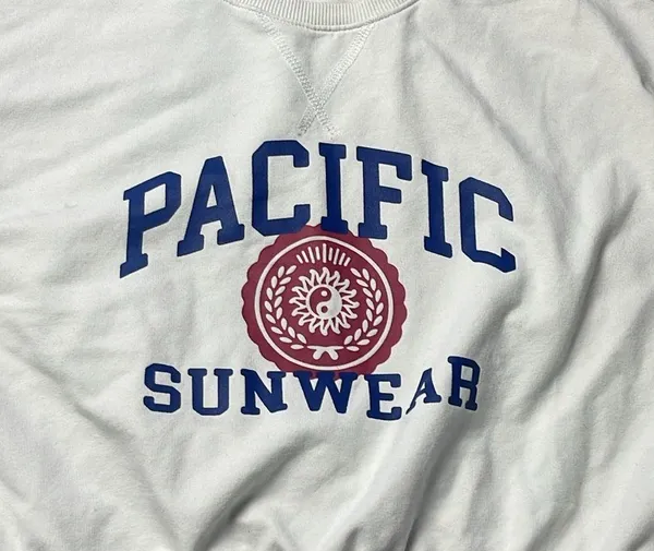 PacSun Pacific Sunwear White Cropped Sweatshirt - Image 4