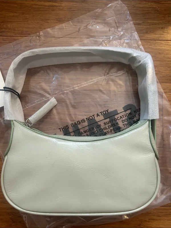 Staud OWEN Bag 100% Cow Leather Pale Jade Original Price $295 - Image 5